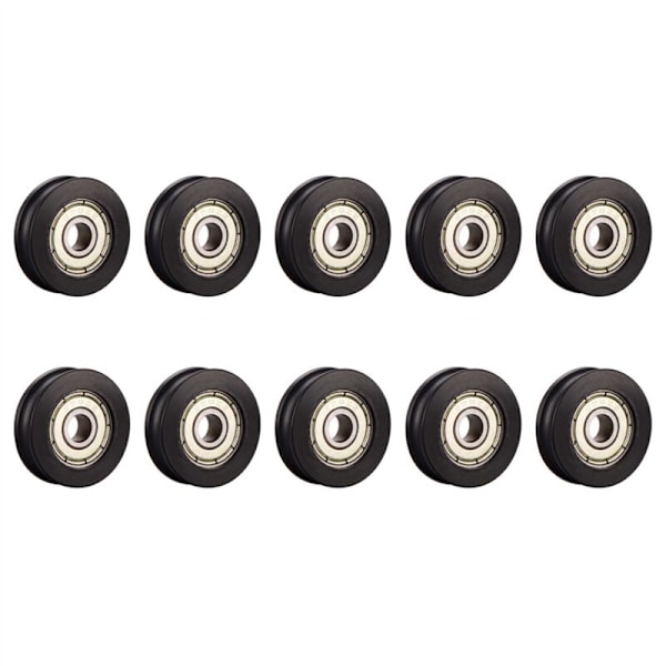 10 st Plast Inbyggda 626ZZ Fönster Dörr Hjul U-Spår Guide Rulle 6278Mm Kullager för 3D-skrivare