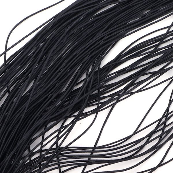 100m Rund Elastisk Snor Til DIY Perle Armbånd Linje Tilbehør Sort