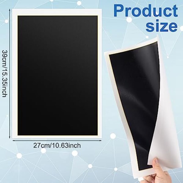 4 stk. sort lasergravering markeringspapir, farvelasergravering papir 39X27 cm til metal, glas, keramik