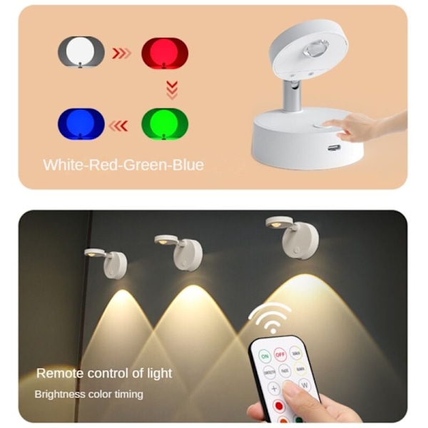 LED-strålkastare Trådlös fjärrkontroll Skåp RGB-strålkastare Strålkastare för sovrum Vinkällare Dekorationsljus