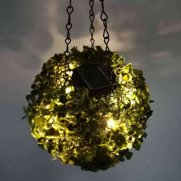 Vandtæt solcelle lanterne hængende have patio dekoration topiary kugle lampe 25 LED