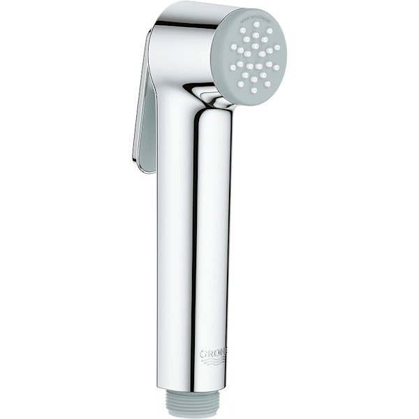 Handdusch med tryckknapp, kromfinish