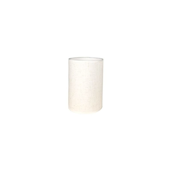 Håndlavet Hørstof Cylindrisk Lampskærm, Til Bordlampe, Pendellampe, Gulvlampe (Hvid, Diameter 14 Cm X Højde 20 Cm)-