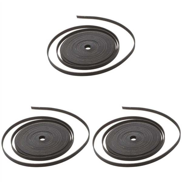 3X Timingrem för 3D-skrivare CNC Dedikerad 5 Meter 2mm Avstånd och 6mm Bredd