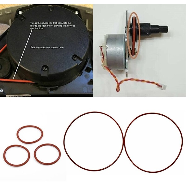 10 stk. serie reservedele sidebørste motor O-ring drivrem til Neato Botvac D75 D80 D85 70 75 80 85 støvsugerforsegling