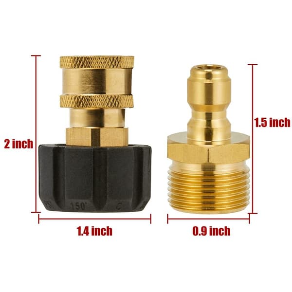Sneskumrenser Adapter Sæt M22 til 1/4 Tommer Forbindelse, 5000 PSI