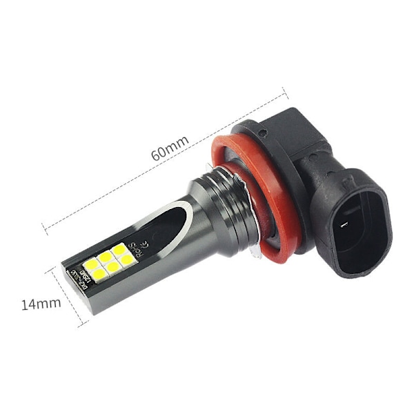 2 kpl vedenpitävä H8 H11 24W auton ajovalot ajovalot 12 LED sumuvalo muunnossarja superkirkas polttimo 6500K