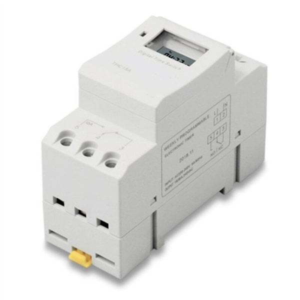 2X Tidstyringsrelébryter Industriell Digital Ukentlig Programmerbar 7 Dager AC 220V 16A DIN-Skinne