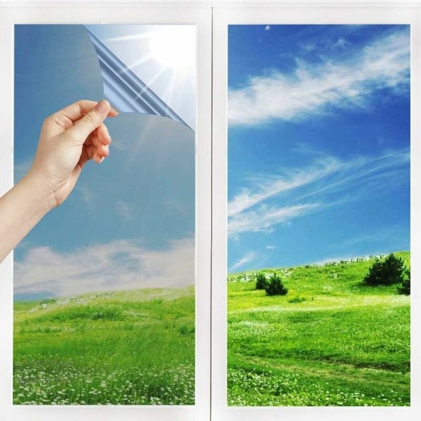 Yksisuuntainen ikkunapeilikalvo kuumuutta estävä kurkkimista estävä lämpötilan säätö Yksityisyyden suoja Heijastava liimakalvo kotitoimistokauppaan（40 cmX