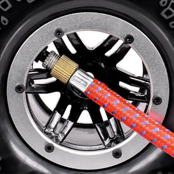 4 stk SCX10 AX10 oppblåsbare 114 mm 1,9 tommers pneumatiske dekk Beadlock hjul for 1/10 RC Crawler Truck Wraith SCX10, hvit