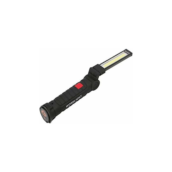 USB-ladattava taskulamppu LED-työvalo Kannettava magneettinen COB-koukku ulkokäyttöön leirintään korjauslampuksi (1 kpl)