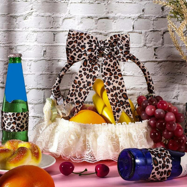 3 st Grosgrain LeOpard Print LeOpard Band för Hår Bågar Huvudband Tillverkning och Förpackning