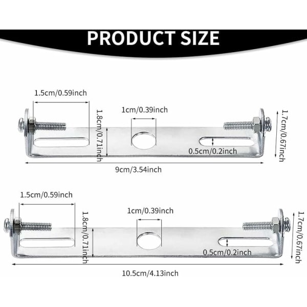 4-pack taklampa, takrosett, universell silver ljuskrona hållare med skruvar och muttrar, kolstål takbas