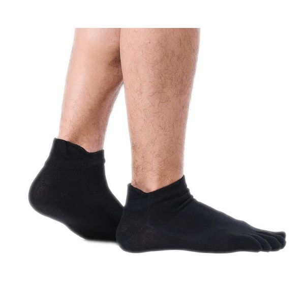 Bomullssokker, korte tåsokker, pustende sportssokker, sokker med delt tå for menn (4 par)