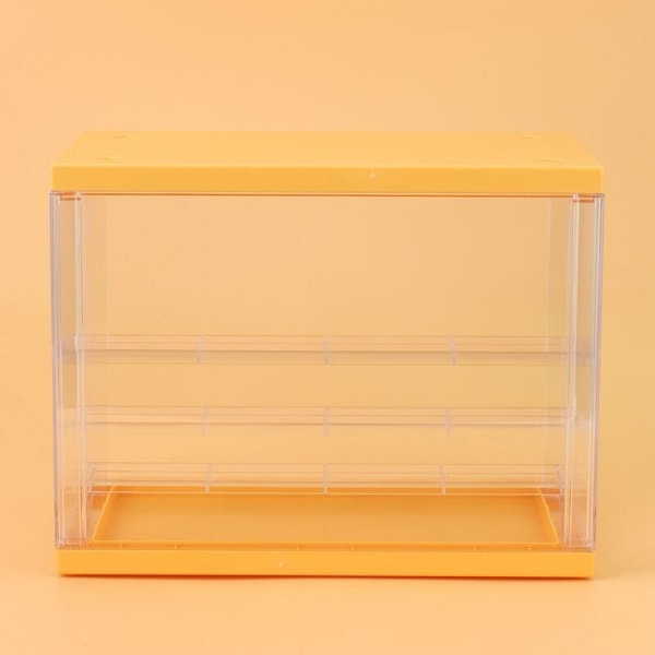 Genomskinlig akrylblindboxförvaringsdisplayfodral skaldocka leksaksfigurer 3 nivåer showcasehållare dammtät arrangör modell-A