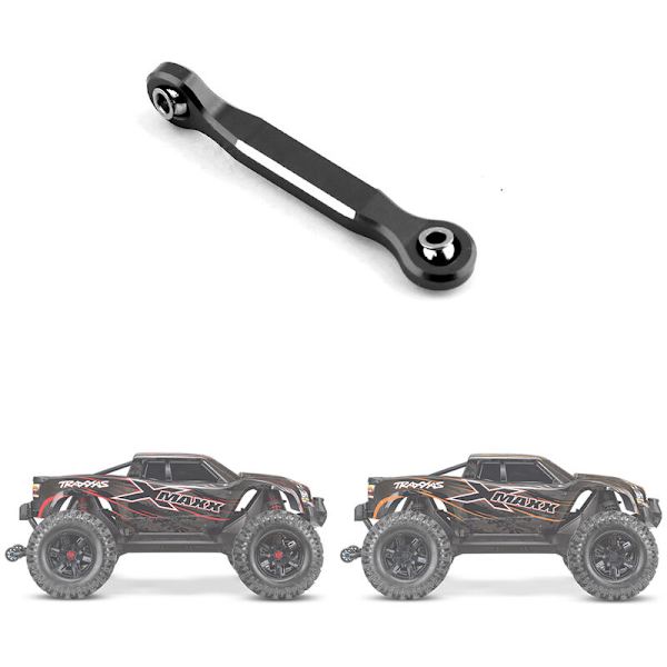 Aluminiumslegering Servo Styrestang for 1/5 Xmaxx 6S 8S RC Monster Truck Oppgraderingsdeler, Svart
