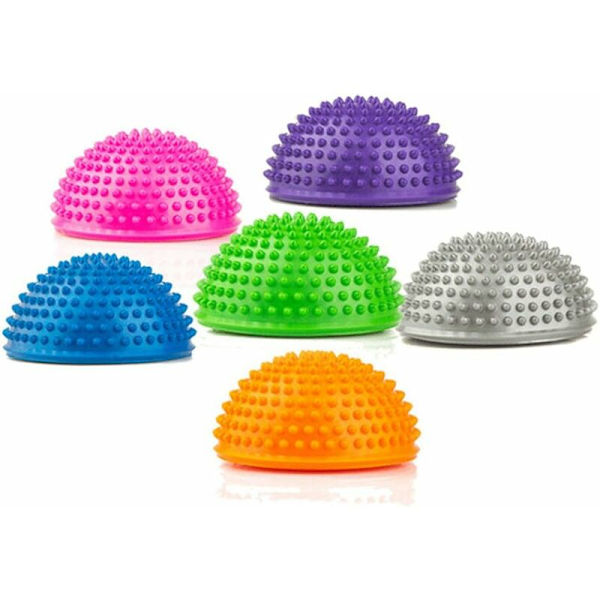 2 stk Anti-Skli Fotmassasje Ball Halvkule Massasje Matte Trening Balanse Punkt for Trening Yoga Pilates Grønn