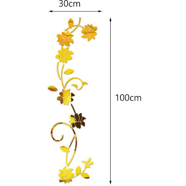 Blomster rotting väggdekaler ros väggdekaler DIY väggdekaler mode enkel bakgrund vägg hem spegeldekaler