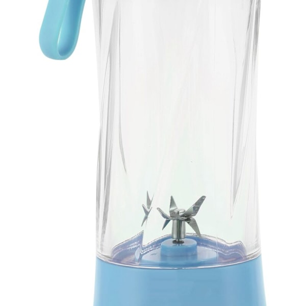 Bärbar Laddningsbar USB-Blender med 6 Blad, Saftpressare, Smoothie Maker, Mini Juice Cup, Fruktpressare, Elektrisk Blå