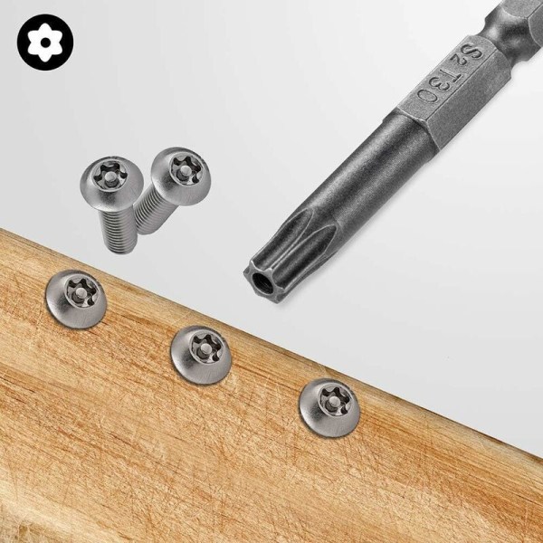 12 kpl 1/4 tuuman kuusiokolovarren T5-T40 Torx-kärkipäämeisselisarja Tamper Proof Security 6-kärkinen tähtipäämeisse työkalut