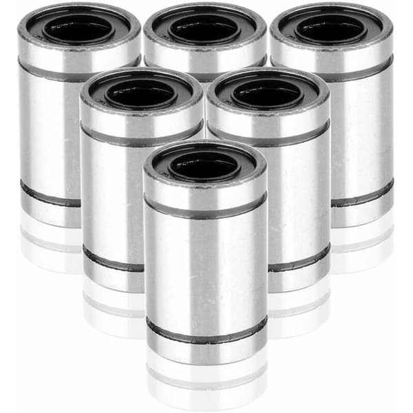 6 x LM8UU Lineærleje til 3D-printer, DIY og CNC-bevægelse Φ8mm x Φ15mm x 24mm (6 stk.)
