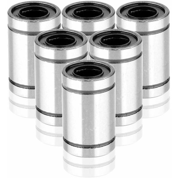 6 x LM8UU linjära lager för 3D-skrivare, DIY och CNC-rörelse Φ8mm x Φ15mm x 24mm (6 st)