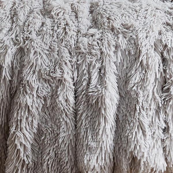 Ultra blød og hyggelig varm kunstpels fluffy tæppe, brug som sofaslør, uldtæppe eller sengetæppe, grå, 130 x 160 cm