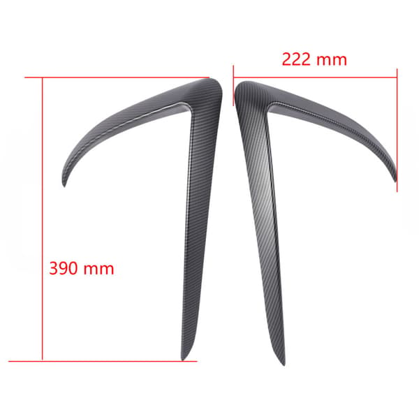 Fiberglass Matte Blade Trim Bumper Lip Splitter Tåkelys for Model 3 2017-2020