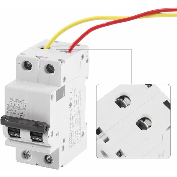 250V DC 2P Lavspændings Miniature Air Circuit Breaker Solenergi Afbryder 16A/63A(63A)