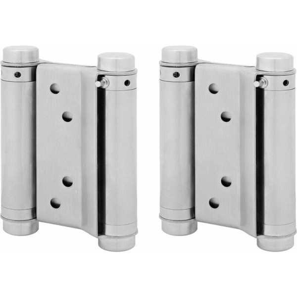 2x pair hinge hinge two-way doors double action spring stainless steel saloon western, 75 mm (Load up to 15kg)