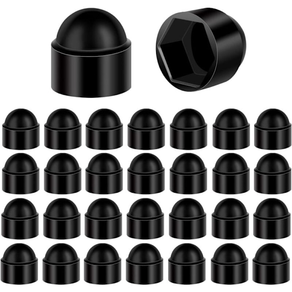 M5-mutterinsuojukset 8 mm avaimelle Antrasiitti 30 kpl suojakorkit ruuveille Musta ruuvinpeite