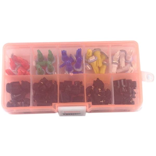 Bil Auto PC74 T5 LED Twist Socket Dashboard Lys Socket Cluster Mix Pære Grønn Rød Blå Hvit Gul
