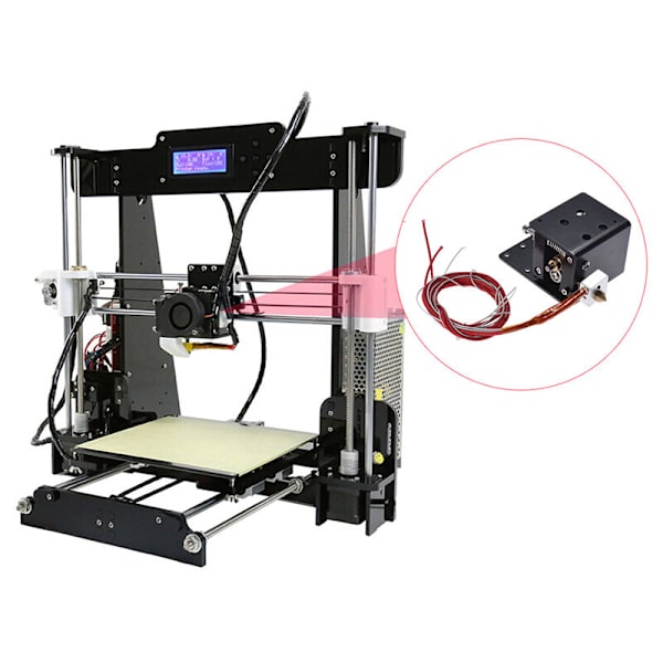 3D-skrivar Extruder J-Head Set Delar Skrivarmatningsmotor Munstycke För 1.75Mm Filament Tråd A8 Prusa I3 Skrivare