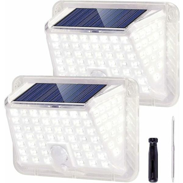 Solcellsdrivna Utomhuslampor, Solcellsäkerhetslampor Utomhus Solcells trädgårdslampor Utomhus Solcellsdrivna 90 LED-lampor för Trädgårdsstig Gräsmatta, 3 Valfria Lägen