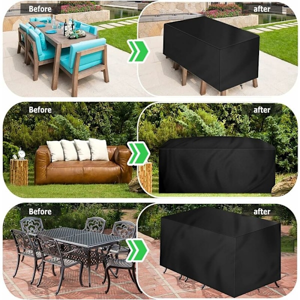 Hagemøbeltrekk - Vanntette Utendørs Bordbeskyttelsestrekk - 210D Oxford - 120x120x74cm - Hagemøbeltrekk