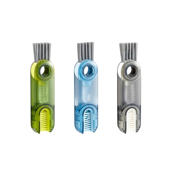 3-pack 3 i 1 multifunktionell spaltrengöringsborste Mini multipurpose strårengöringsborste för hemköksrengöring (3 färger)