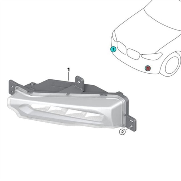 LED-puskurin sumuvalo, päiväajovalo 63179492771 X3 G01 F97 X4 G02 2017-2021 DRL sumuvalo, vasen