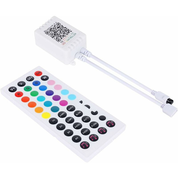 44-näppäiminen infrapunakaukosäädin ja valkoinen infrapunabluetooth-ohjain RGB LED -nauhalle 5050 SMD -valonauhalle