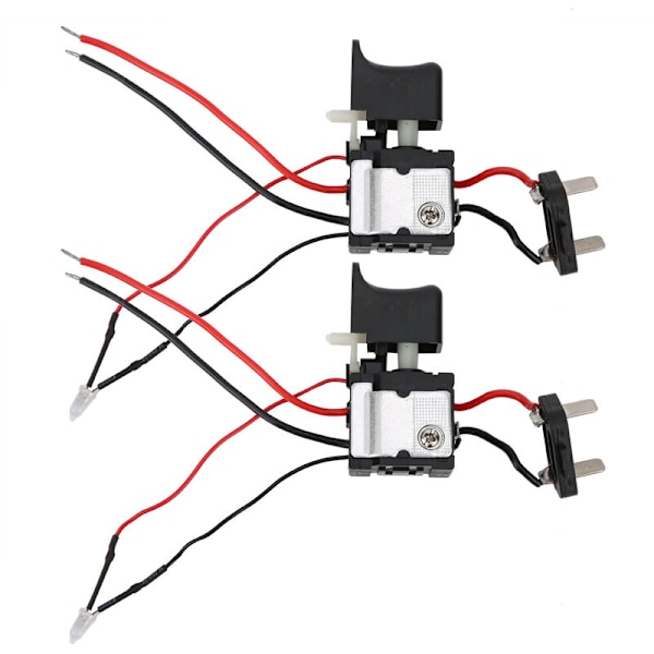 2 st Elektriska Borrströmbrytare DC 7,2-24V 16A för Elektriska Borrverktyg Tillbehör Borr