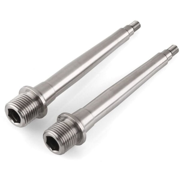 2 stk. 93 mm titanium/Ti fodpedaler/fodaksler, der understøtter titanium akselpedal i titaniumlegering