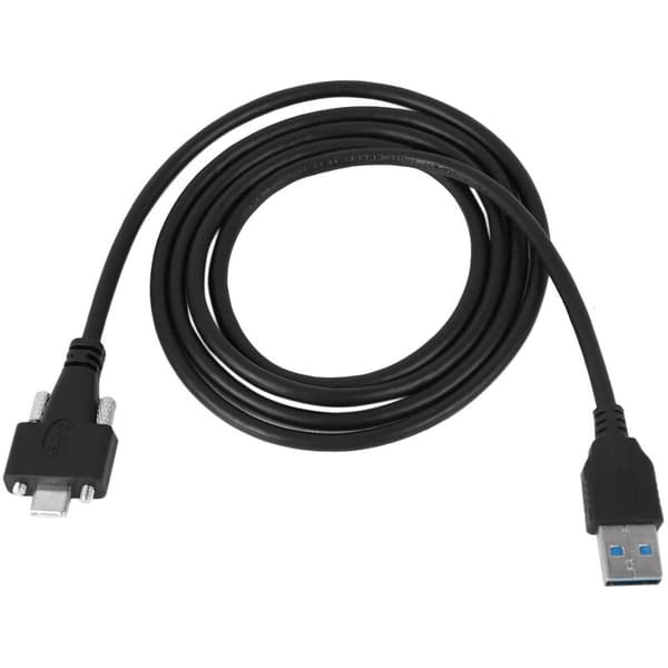 4Ft 1.2M Usb 3.0 A hane till Usb 3.1 Typ C Usb-C Typ-C med dubbla skruvar låsning Standard Usb 3.0 Typ A hane datakabel på panel