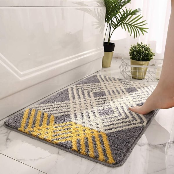 Ultramyk baderomsmatte, 20X32 tommers sklisikker baderomsmatte, badekarmatte dusjmatte dørmatte maskinvaskbar kjøkkenmatte
