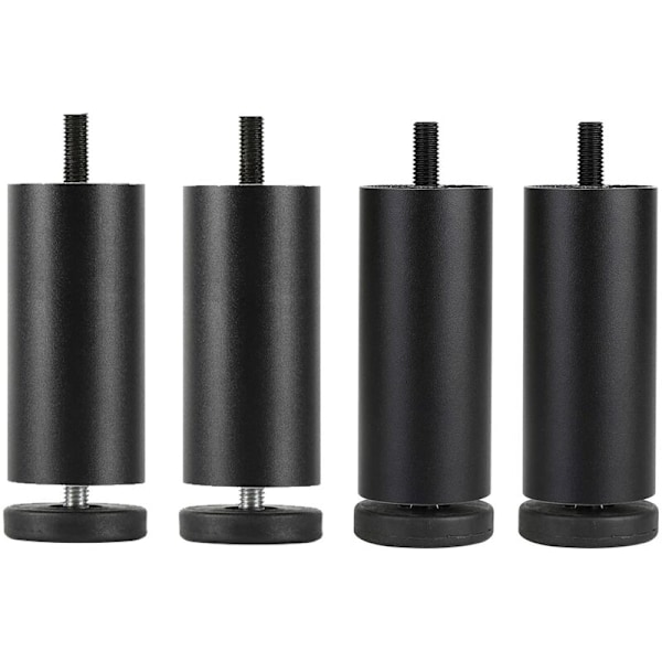 Moderne Sofabein i Aluminiumlegering, Utskiftbare Møbelbein 20 cm, for Seng, Kommode, Sylinderformet Metall Kaffebord Møbelbein