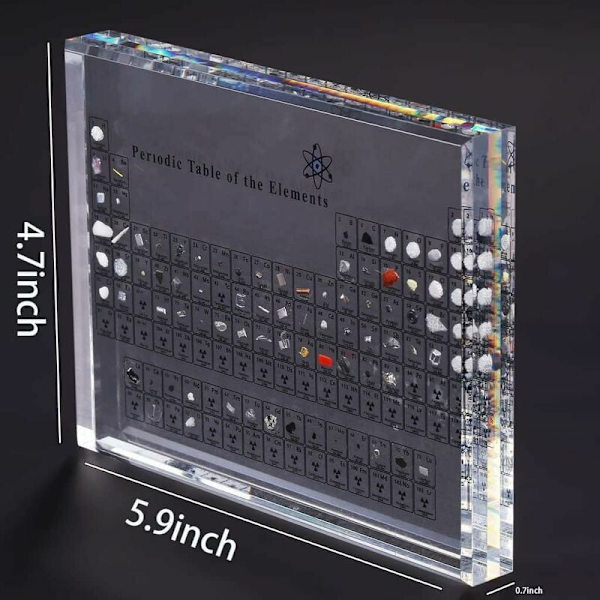 Akryyli Periodic Table Todellisilla Alkuaineilla, Kemiallisten Alkuaineiden Näyttö, Alkuaineiden Jaksollinen Järjestelmä, Kouluopetus, Syntymäpäivälahja