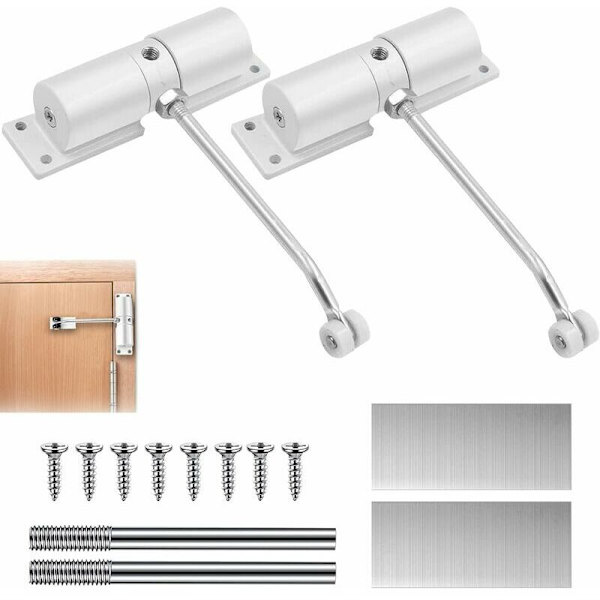2 Automatiske Dørlukkere, Groom Dørlukker, Fjederdørlukker 116mm