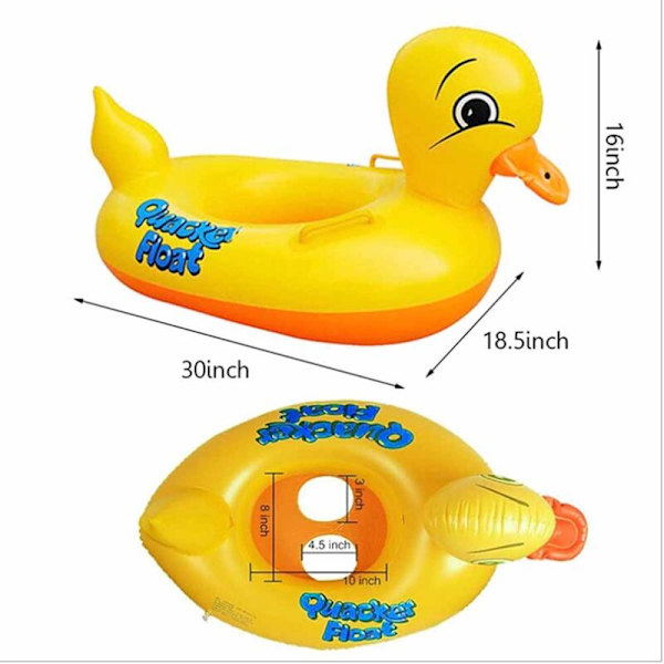 Flytande Babypool Uppblåsbar, Uppblåsbar Pool Float, Gul Anka Baby Pool Leksaker
