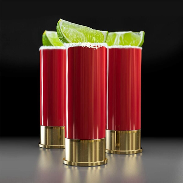 4 x 12 Gauge Shotglas, Tequila Shotglas
