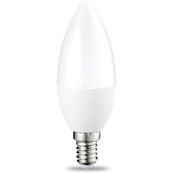 Dimbar LED-pære E14 Lysestakeform, 5W tilsvarer 40W, Kald Hvit 5000K, 470lm, B35 Lysestakepære med liten skruebase, Dimbar Lampe 220-240V, Pa