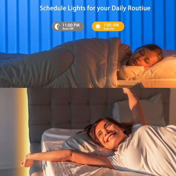 LED-remsa 20M (10mX2) 5050 RGB Flerfärgad Flexibel Ljusremsa med 40-knappars Fjärrkontroll, Synkroniserar med Musik, för Festdekoration för Hemmet Sovrum