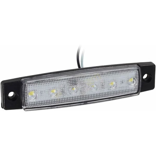 10 st 3,8\" 6 LED-sidomarkering 12V LED-positionsljus för släpvagn, positionsljus bärnsten, bakre sidomarkeringsljus, lastbilshytt positionsljus, husbil